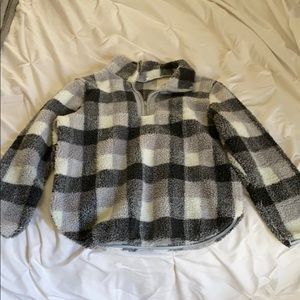 Black and gray gingham jacket